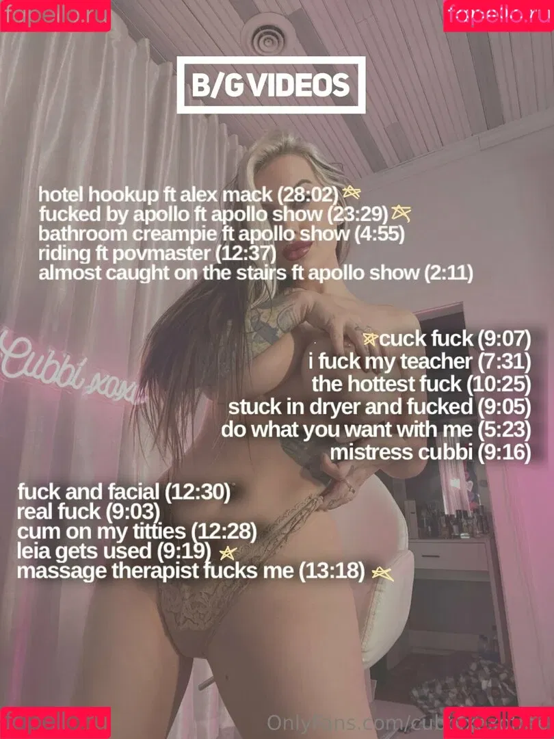 cubbixoxofree Onlyfans Photo Gallery 