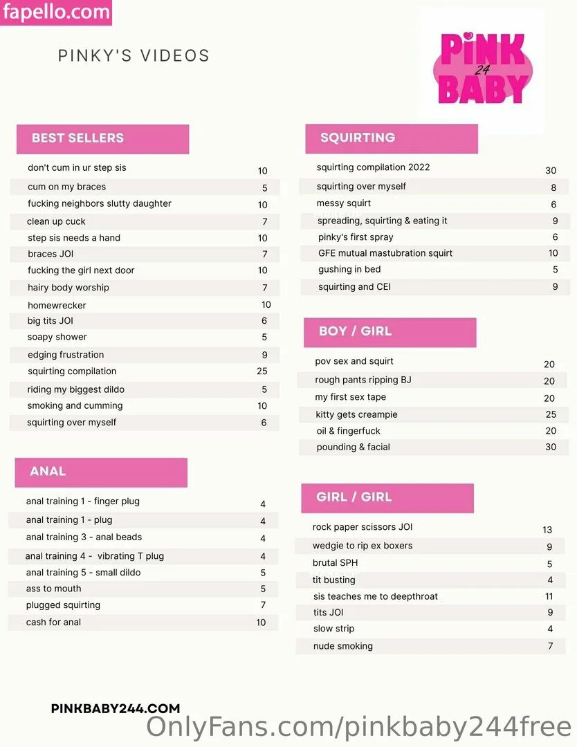 pinkbaby244free Onlyfans Photo Gallery 