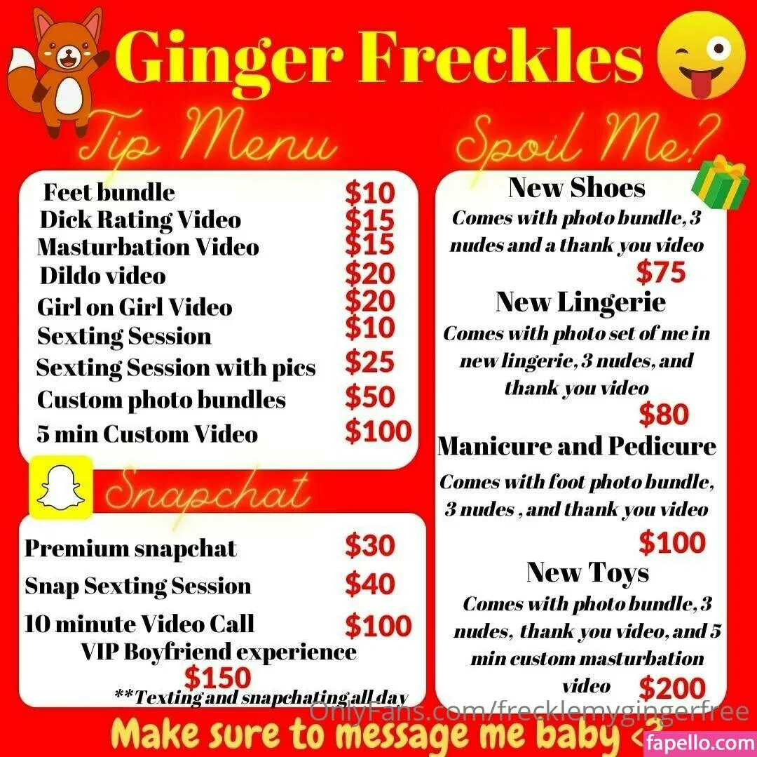 gingerfrecklesfree Onlyfans Photo Gallery 