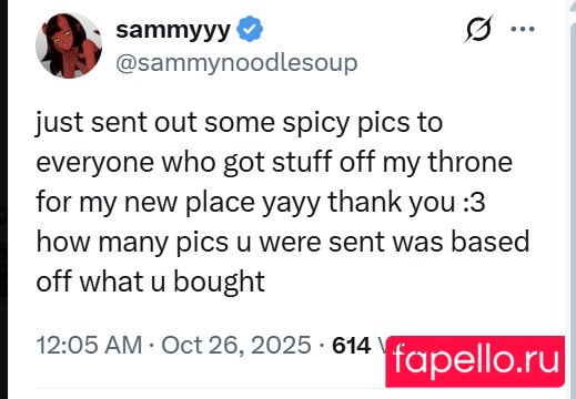 Sammynoodlesoup Onlyfans Photo Gallery 