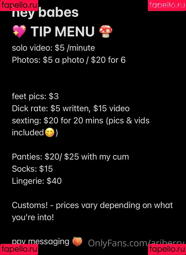 ariberry Onlyfans Photo Gallery 