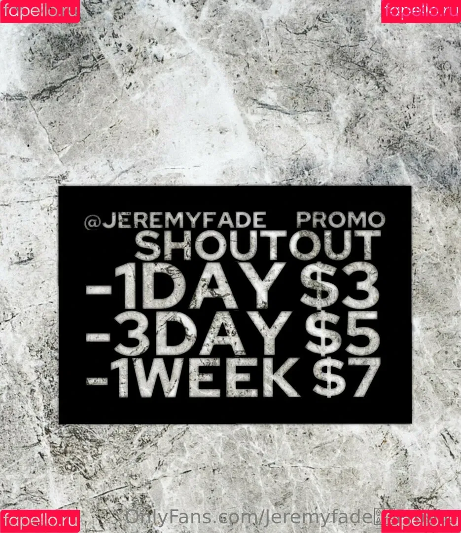 jeremyfade Onlyfans Photo Gallery 