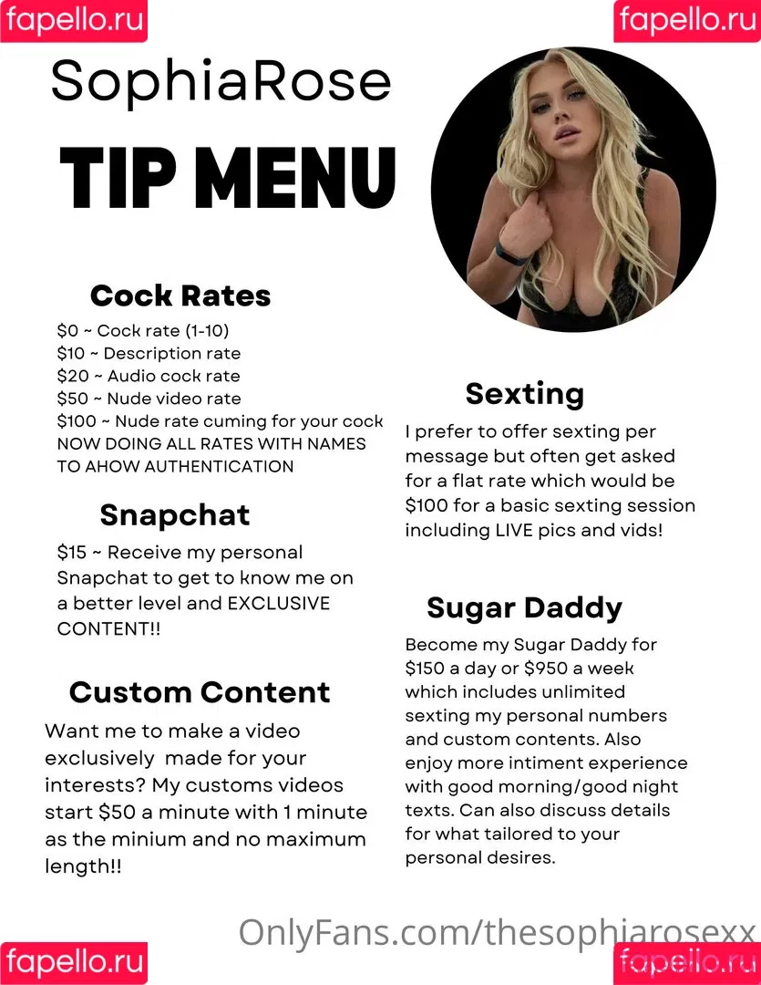 thesophiarosexx Onlyfans Photo Gallery 