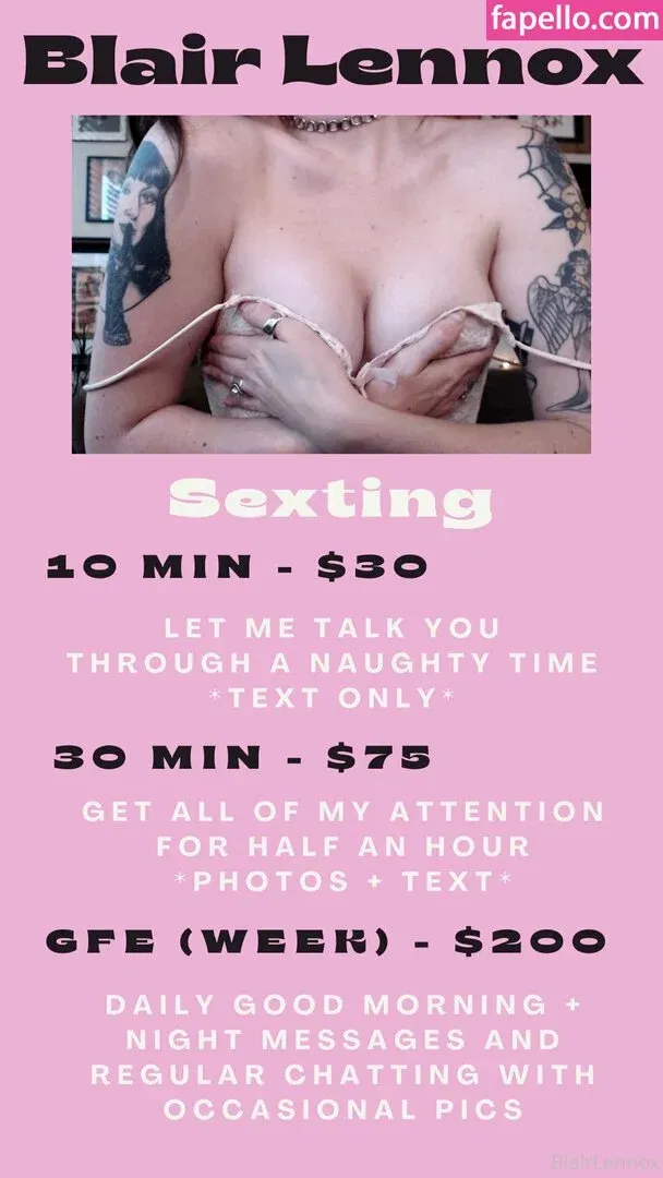 blairlennoxx Onlyfans Photo Gallery 