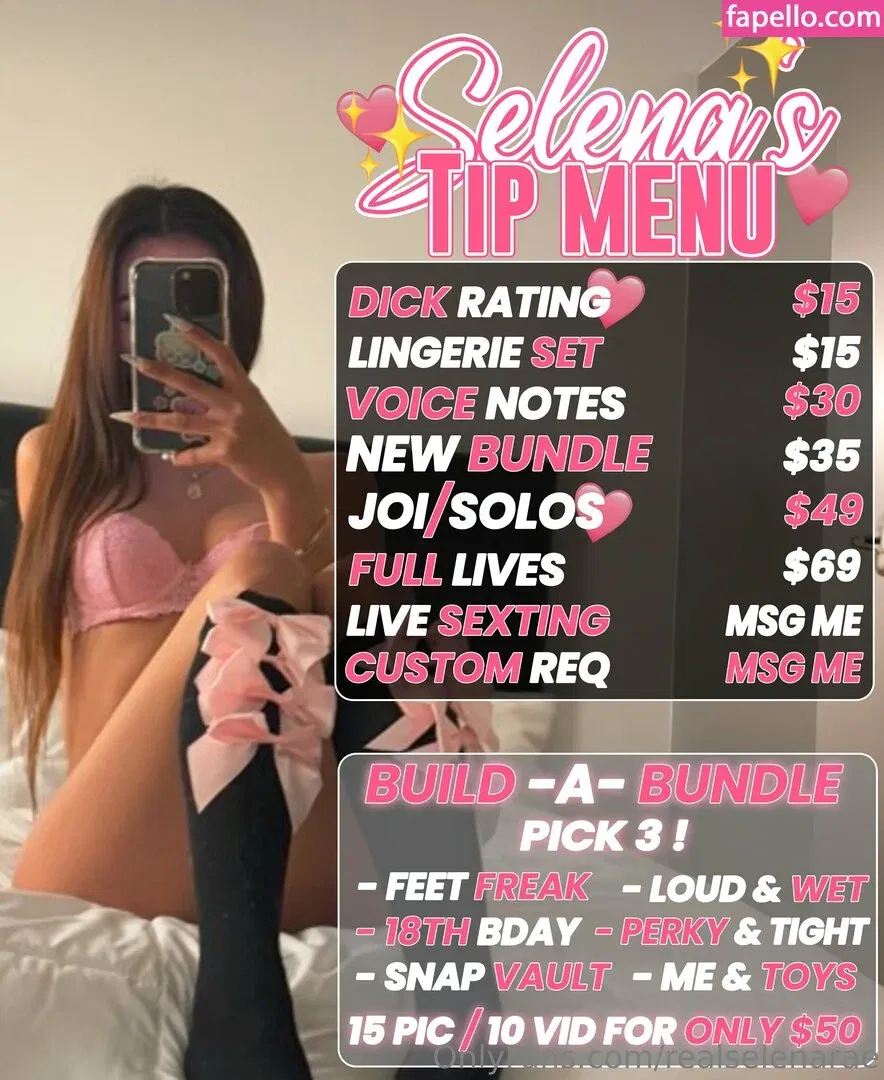 realselenarae Onlyfans Photo Gallery 