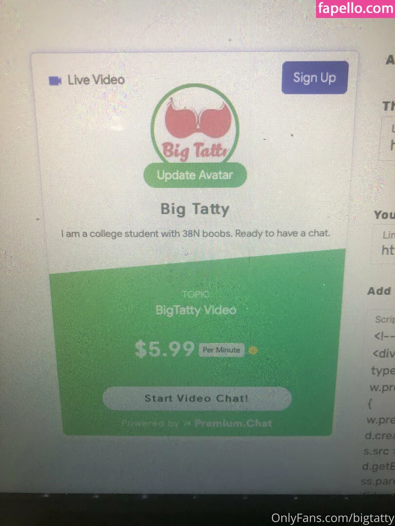 bigtatty Onlyfans Photo Gallery 