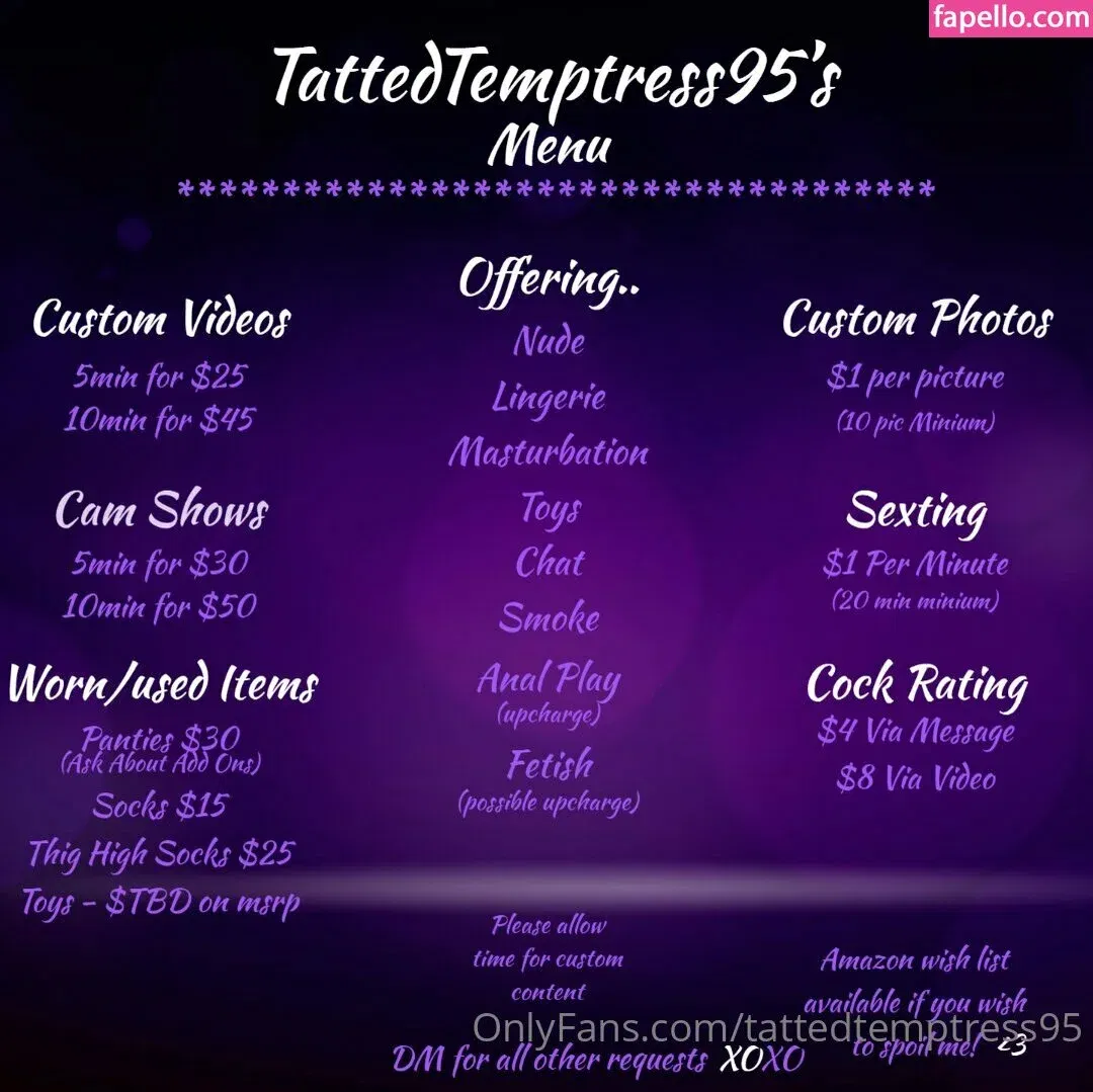 tattedtemptress95 Onlyfans Photo Gallery 