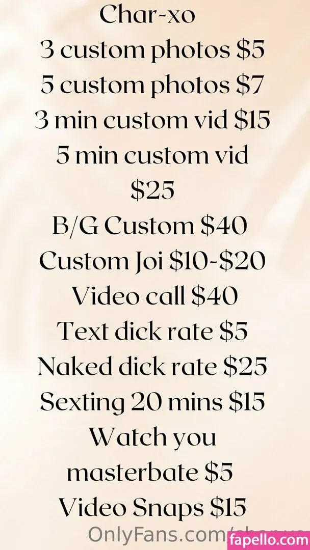 char-xo Onlyfans Photo Gallery 