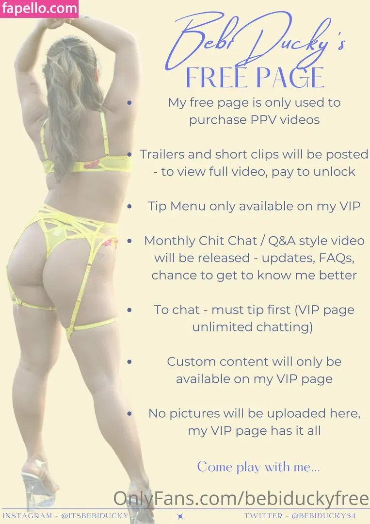 bebiduckyfree Onlyfans Photo Gallery 