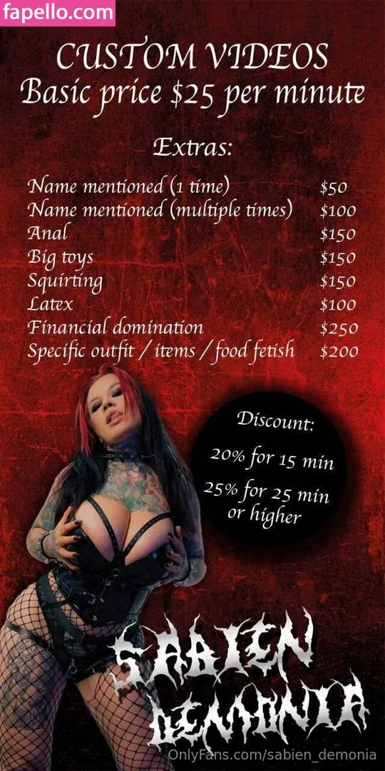 Sabien Demonia Onlyfans Photo Gallery 