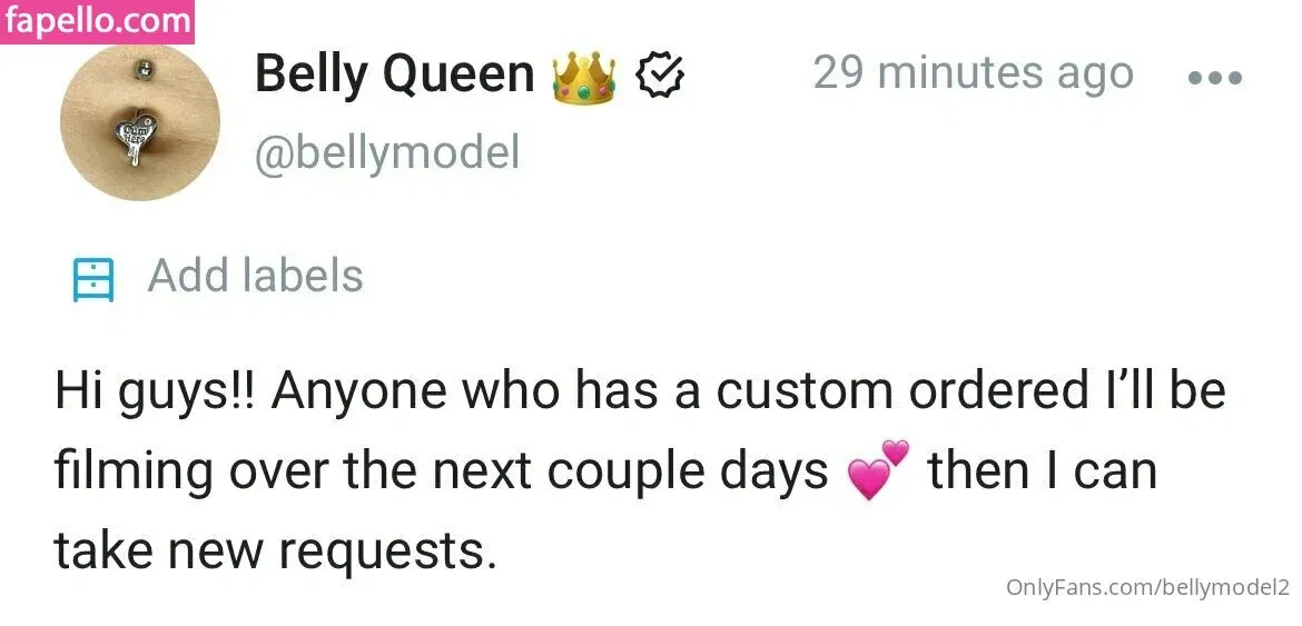 bellymodel2 Onlyfans Photo Gallery 