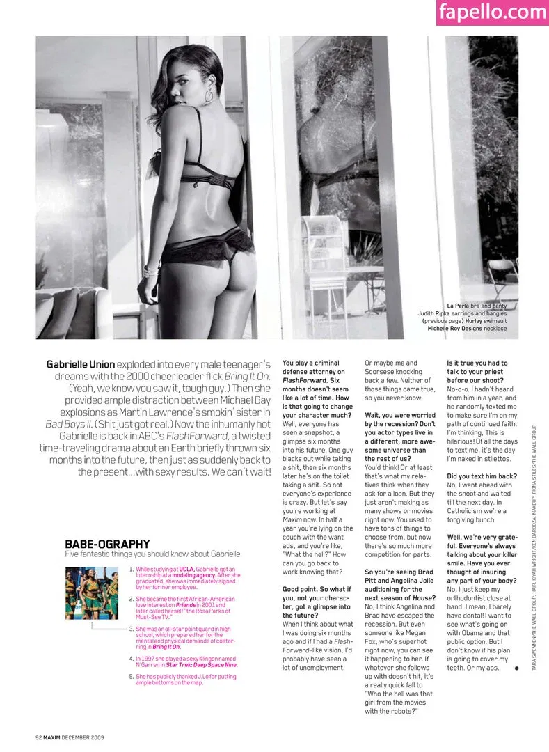 Gabrielle Union Onlyfans Photo Gallery 