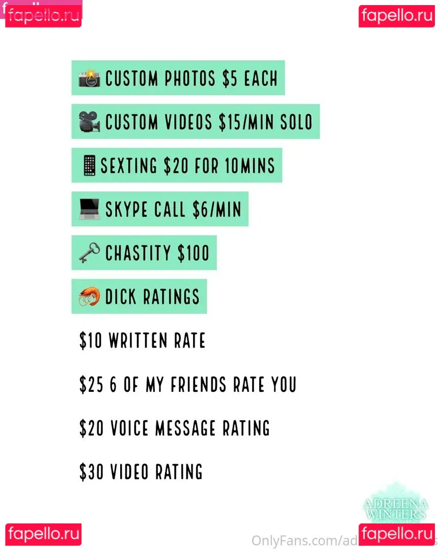 adreenawinters Onlyfans Photo Gallery 