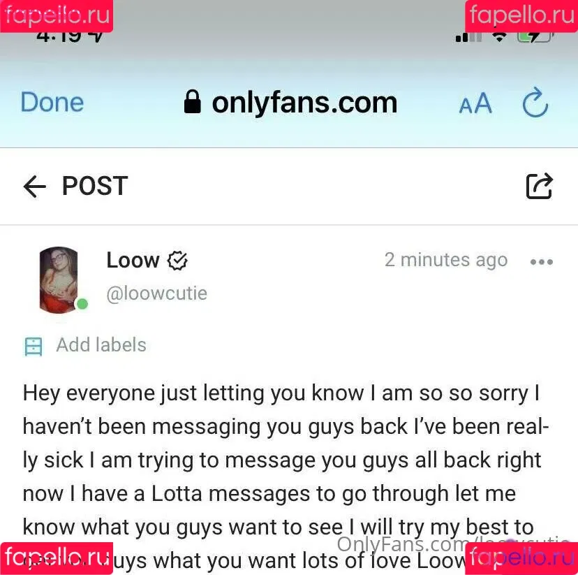 Loowcutie Onlyfans Photo Gallery 