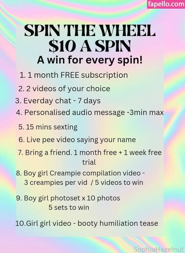 SophiaHazelnut Onlyfans Photo Gallery 