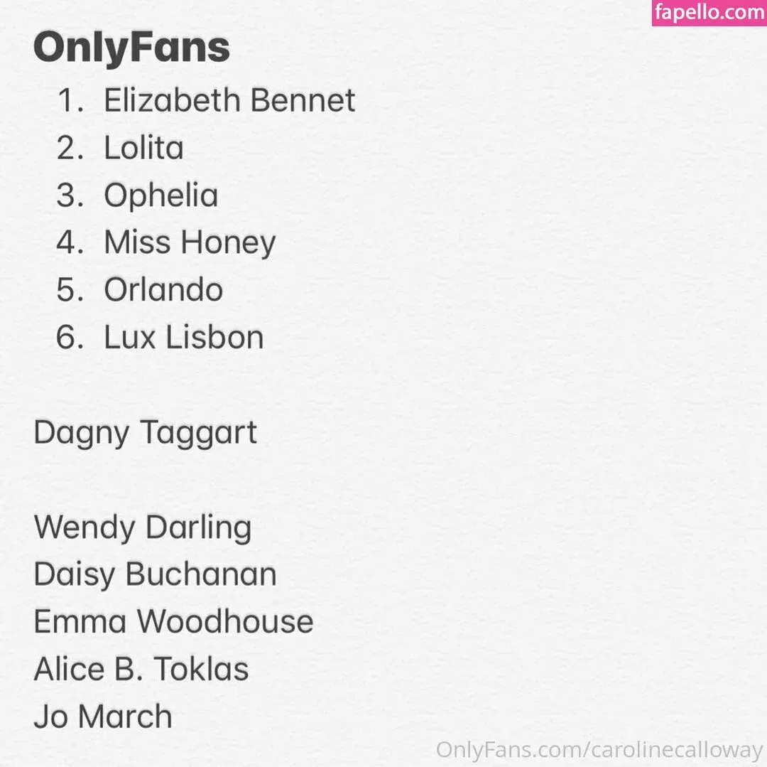 carolinecalloway Onlyfans Photo Gallery 