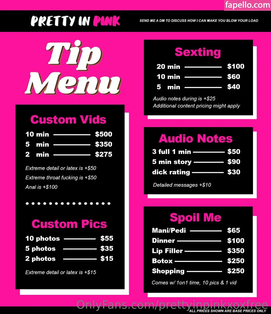 prettyinpinkxox Onlyfans Photo Gallery 