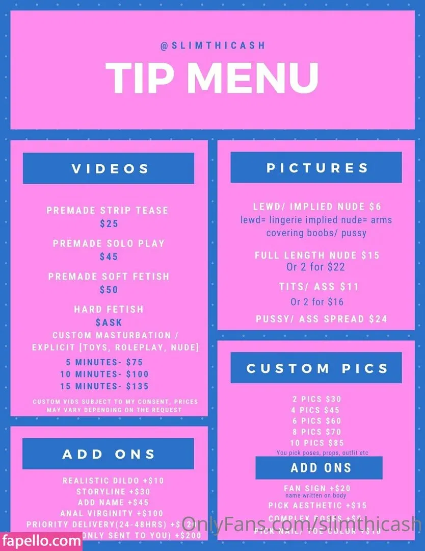 slimthicash Onlyfans Photo Gallery 