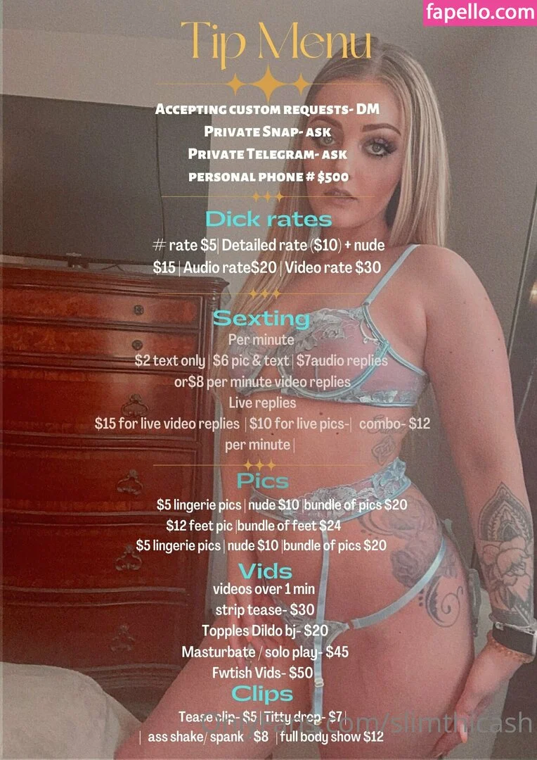 slimthicash Onlyfans Photo Gallery 