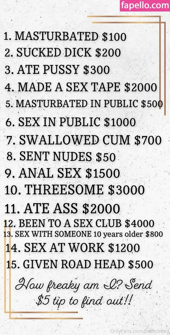 bellecreed / only_belle_creed Onlyfans Photo Gallery 