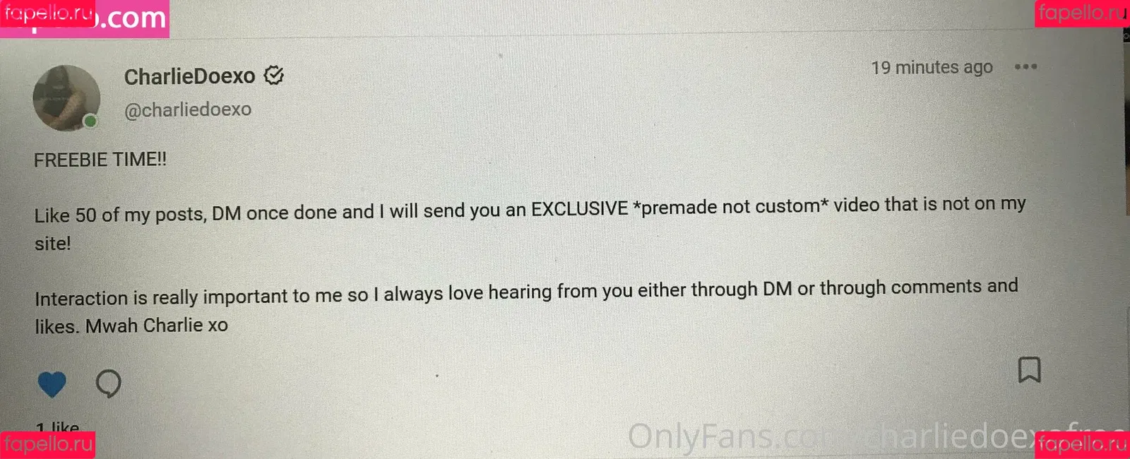 charliedoexofree / charliedoodlefro Onlyfans Photo Gallery 