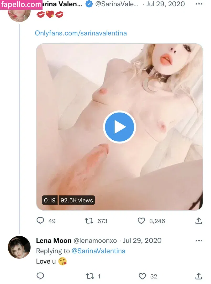 Sarina Valentina / https: / sarinavalentinaxo Onlyfans Photo Gallery 