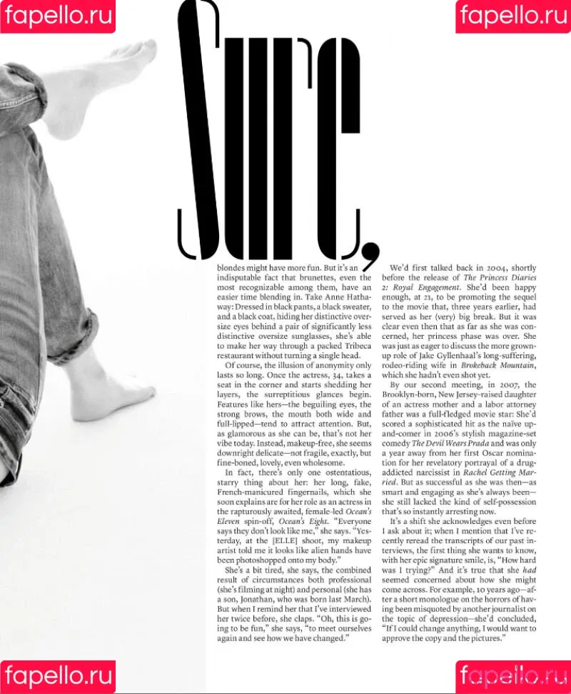 Anne Hathaway / ahathawaynews / annehathaway / heatherannie Onlyfans Photo Gallery 