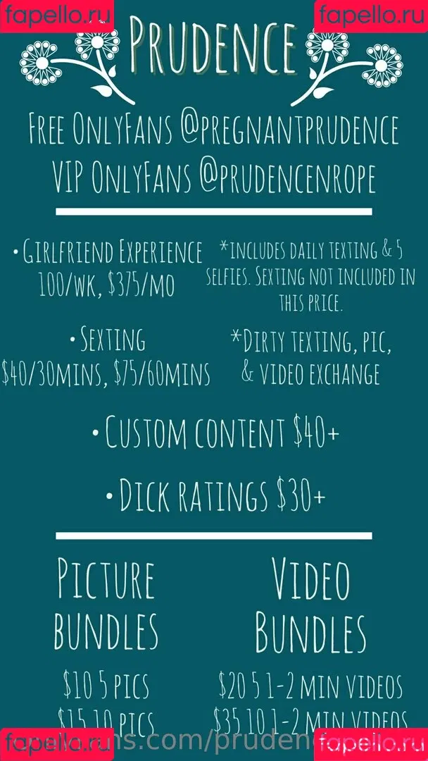 prudencenrope / prudenence Onlyfans Photo Gallery 