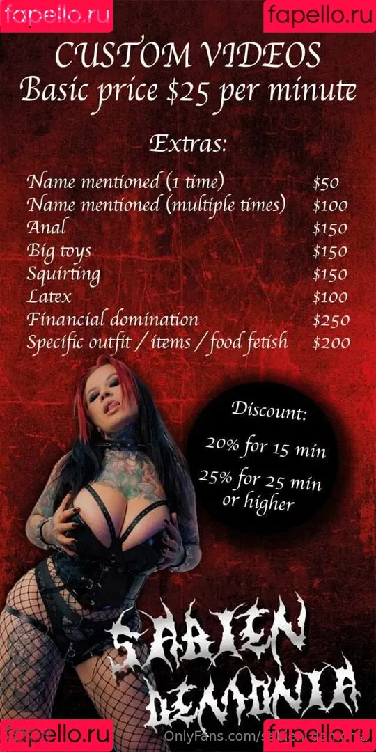 SABIEN_DEMONIA / Sabien Demonia / sabiendemoniaofficial Onlyfans Photo Gallery 