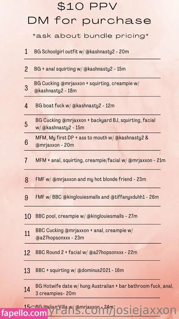 https: / josiejaxxon Onlyfans Photo Gallery 