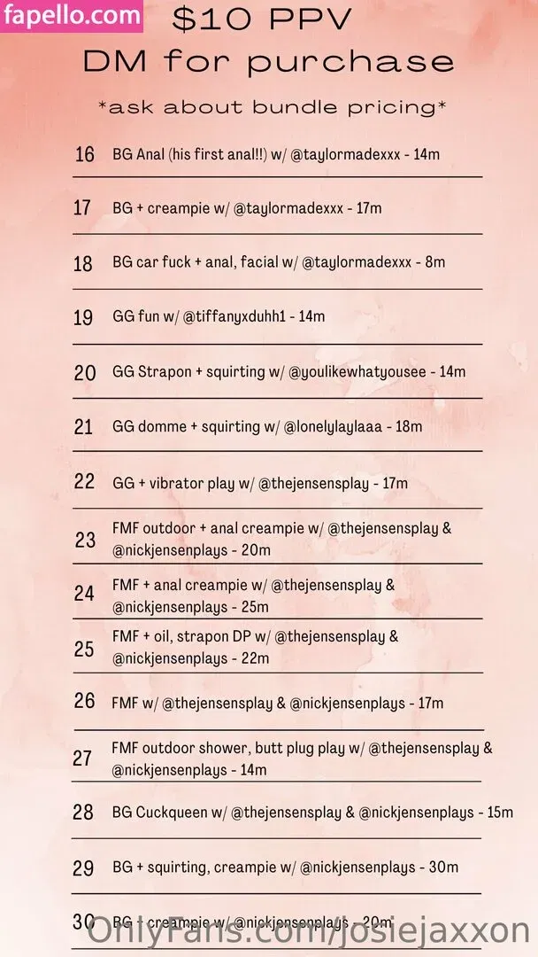 https: / josiejaxxon Onlyfans Photo Gallery 