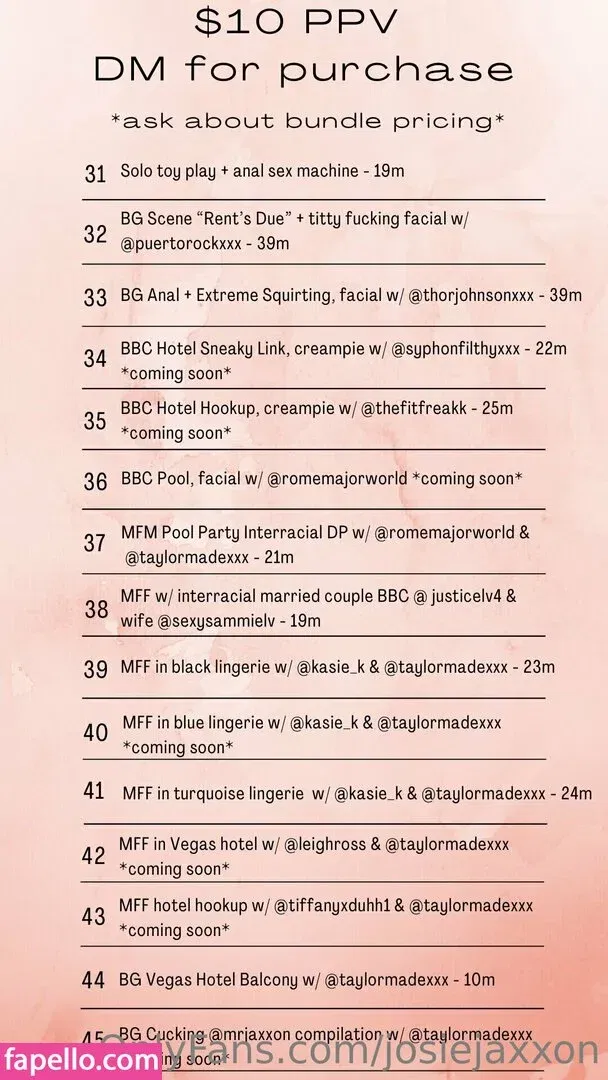 https: / josiejaxxon Onlyfans Photo Gallery 