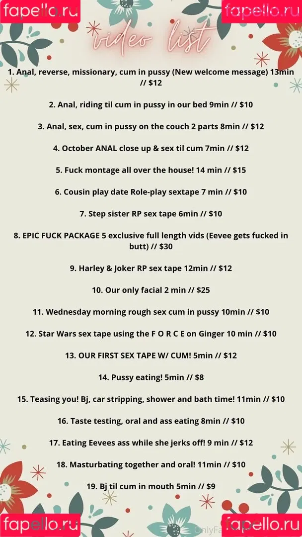 Eevee Bee / Eeveebeeshow / eevee_bee / eeveethebee Onlyfans Photo Gallery 