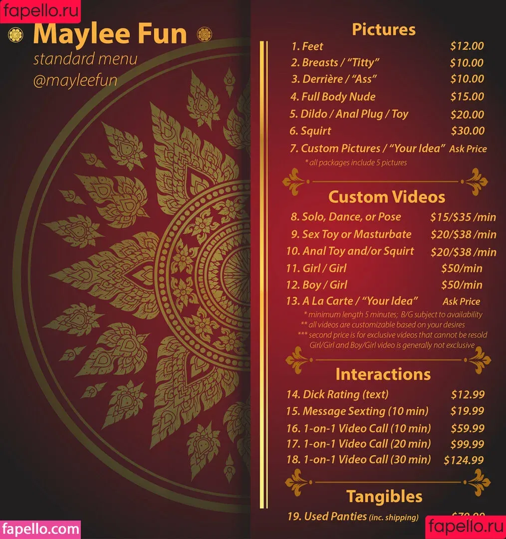 fun_maylee / mayleefun Onlyfans Photo Gallery 