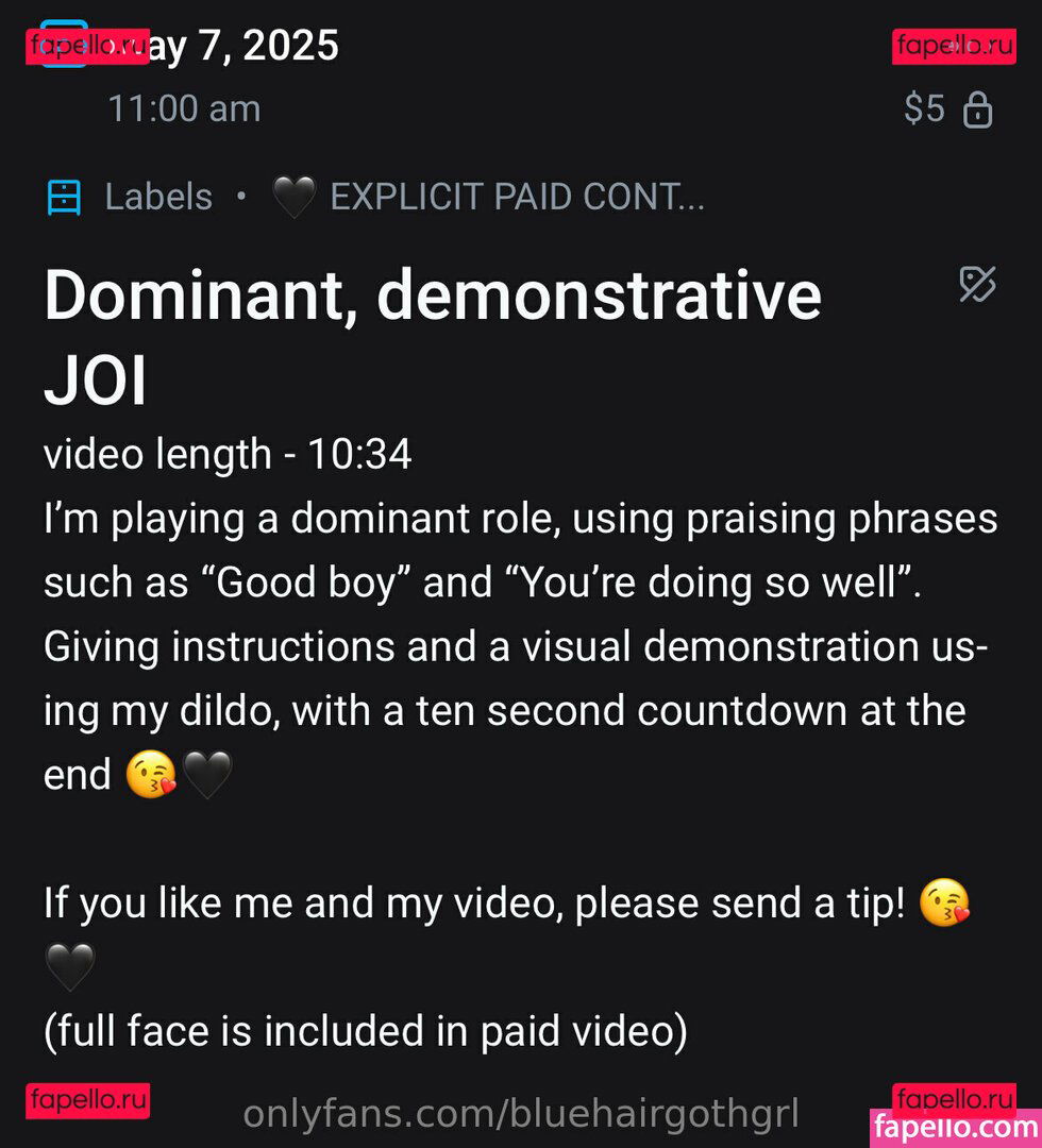 bluehairedgoth / bluehairgothgrl Onlyfans Photo Gallery 