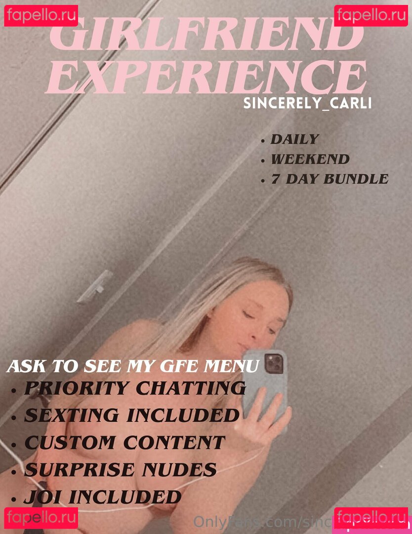 sincerely_carli Onlyfans Photo Gallery 