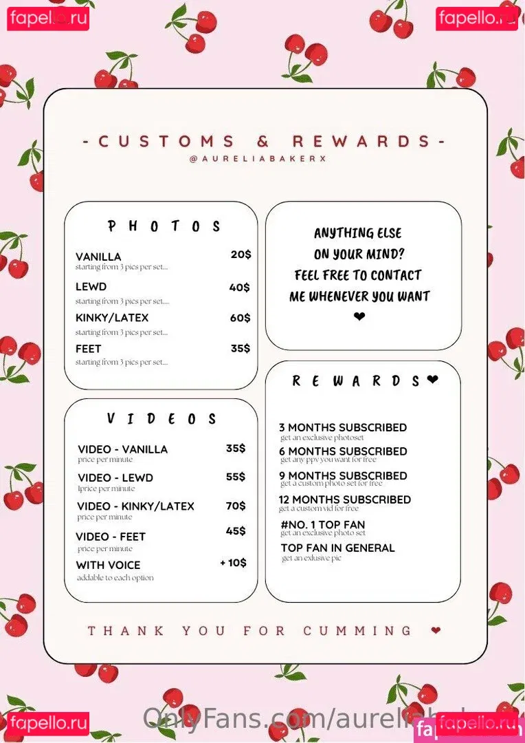 aureliabakerx Onlyfans Photo Gallery 