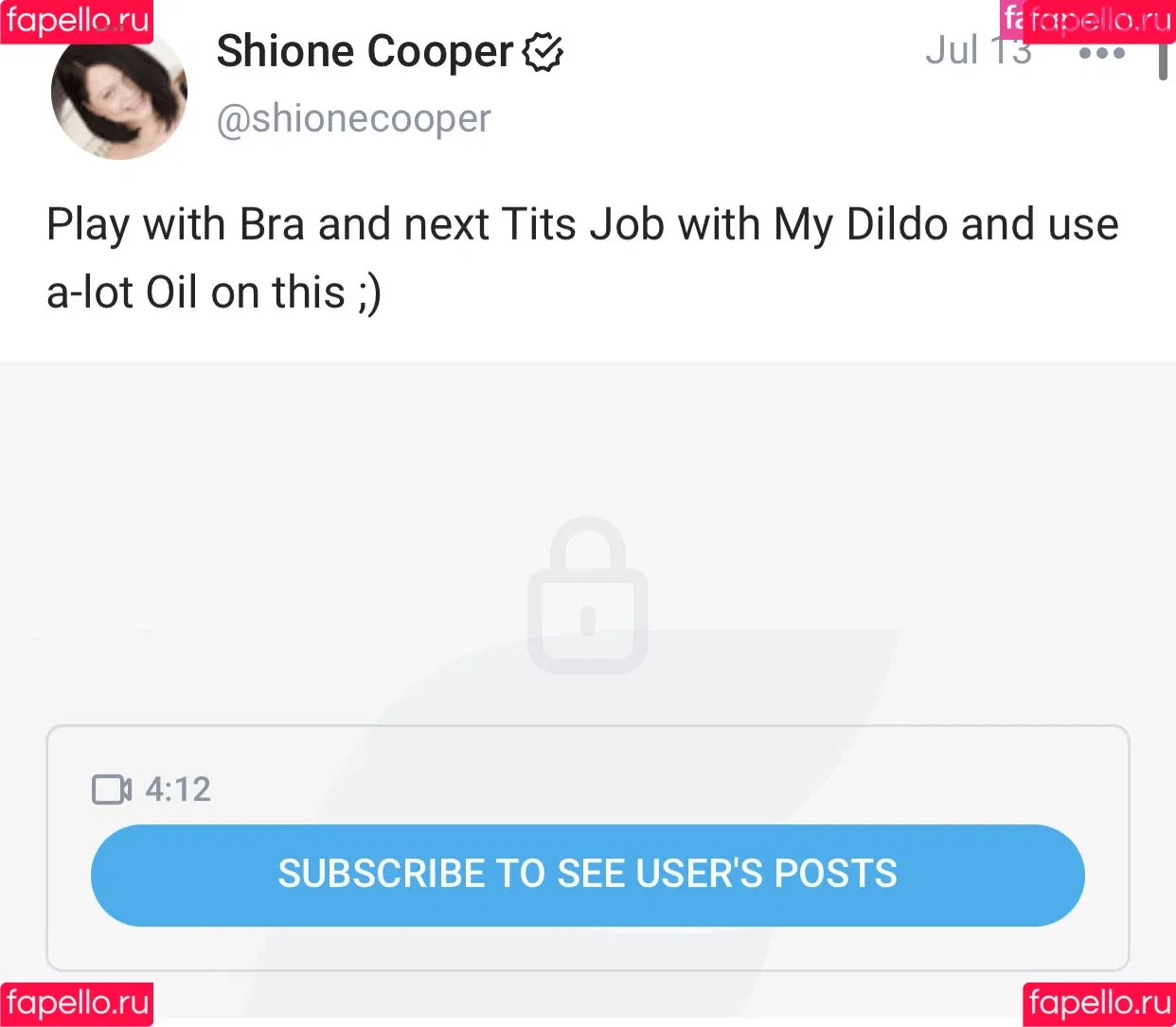 Shione Cooper Onlyfans Photo Gallery 