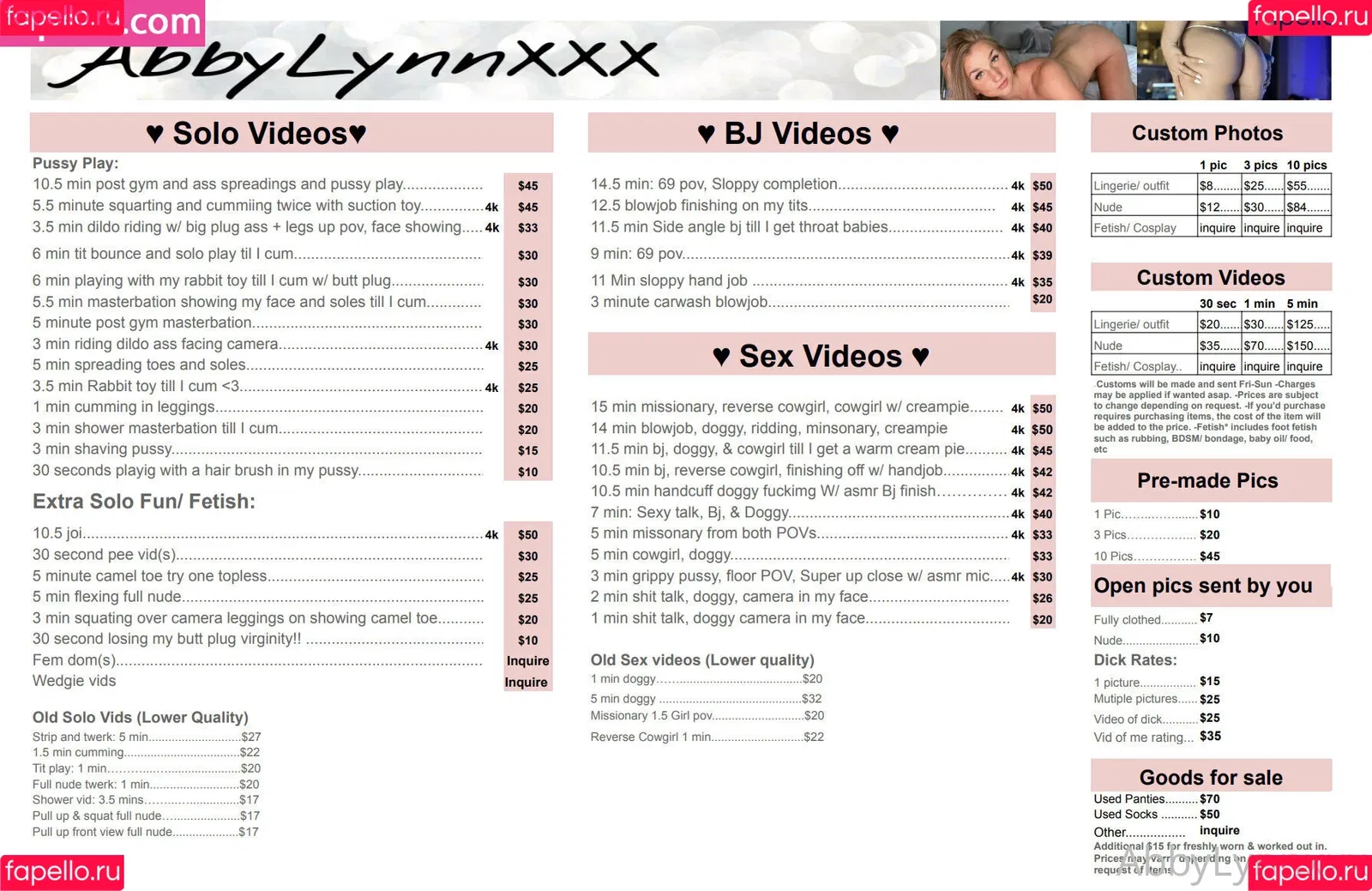 Abbylynnxxx Onlyfans Photo Gallery 
