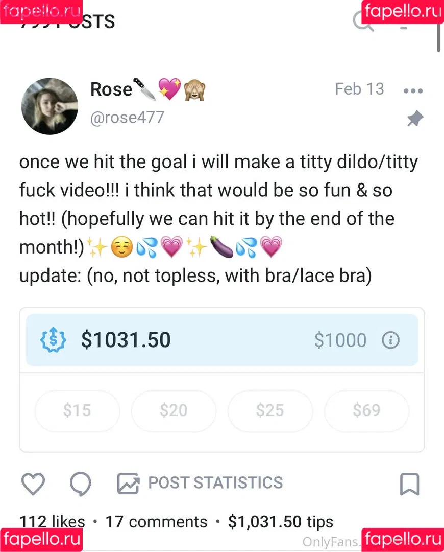 rose477 Onlyfans Photo Gallery 