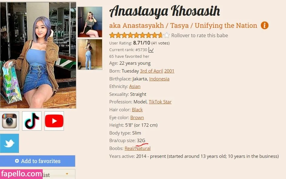 Anastasya Khosasih Onlyfans Photo Gallery 