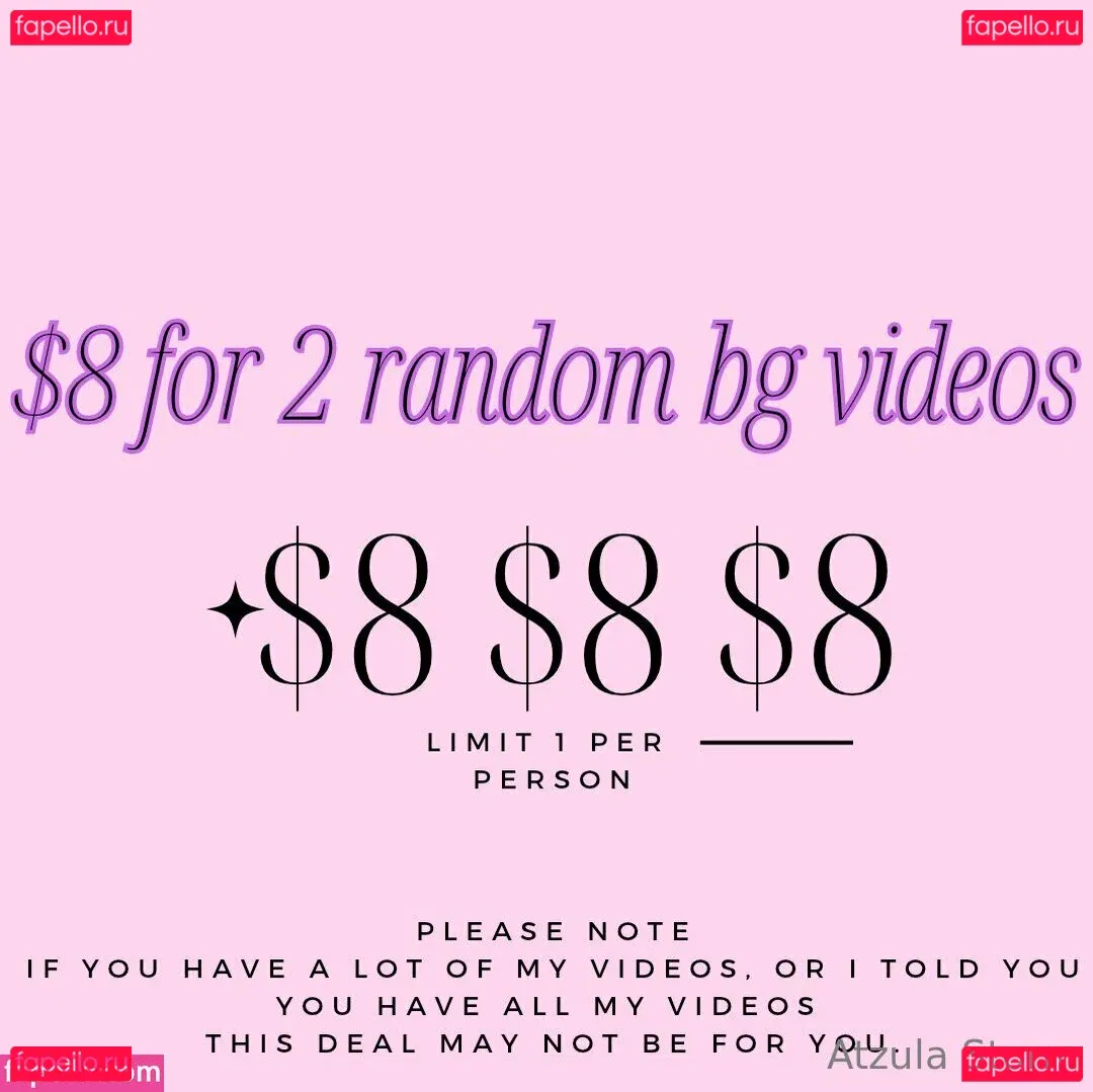 atzula Onlyfans Photo Gallery 