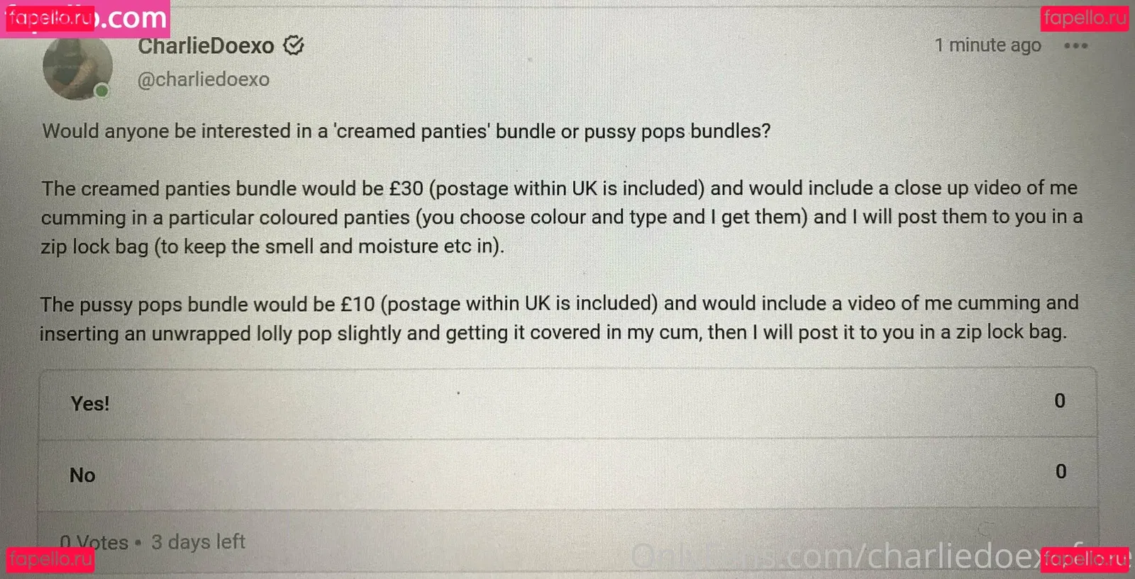 charliedoexofree Onlyfans Photo Gallery 