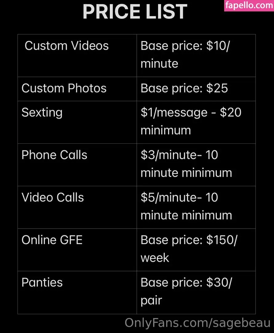 sagebeau Onlyfans Photo Gallery 