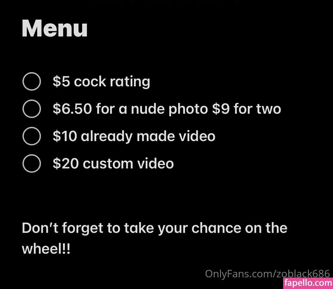 zoblack686 Onlyfans Photo Gallery 