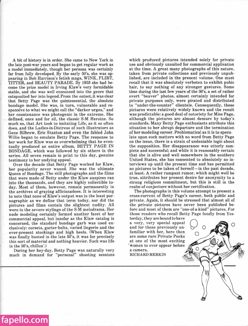 Bettie Page Onlyfans Photo Gallery 