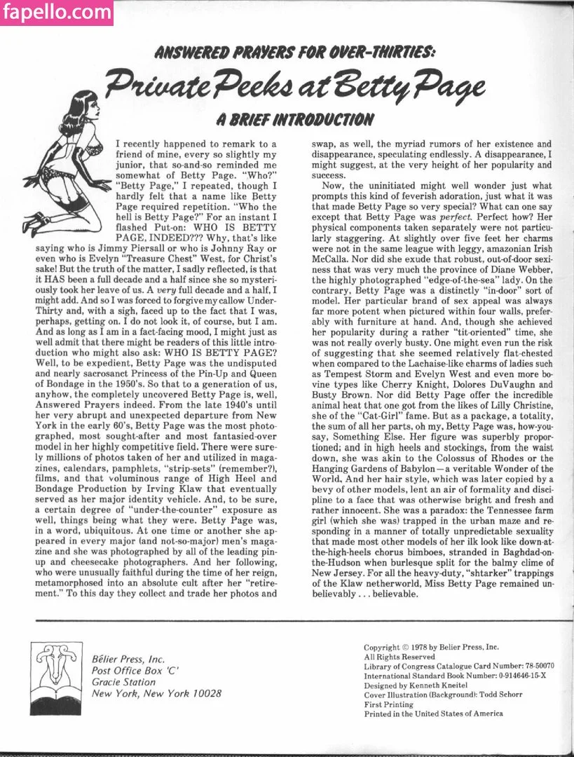 Bettie Page Onlyfans Photo Gallery 