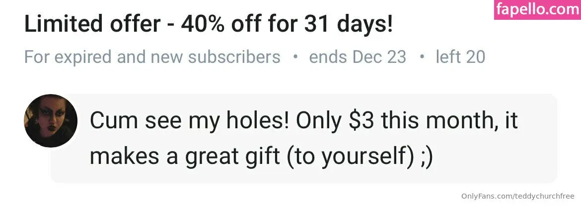 teddychurchfree Onlyfans Photo Gallery 