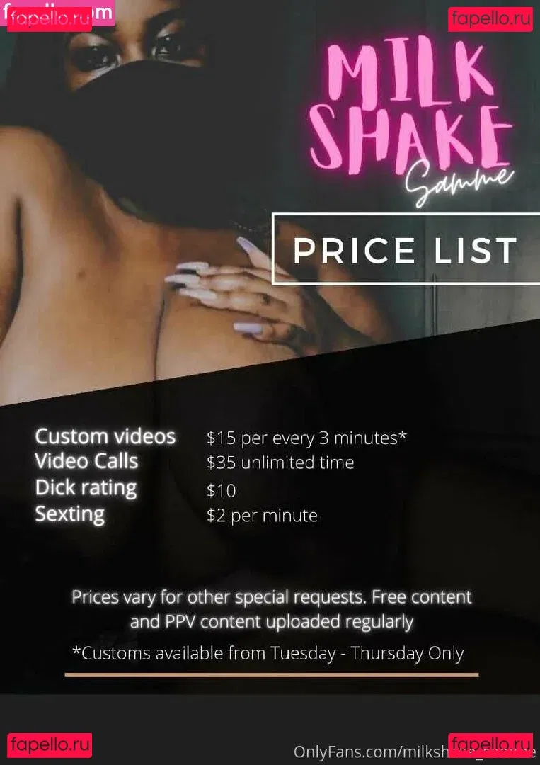 Milkshake_Samme Onlyfans Photo Gallery 