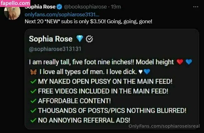 sophiaroseisreal Onlyfans Photo Gallery 